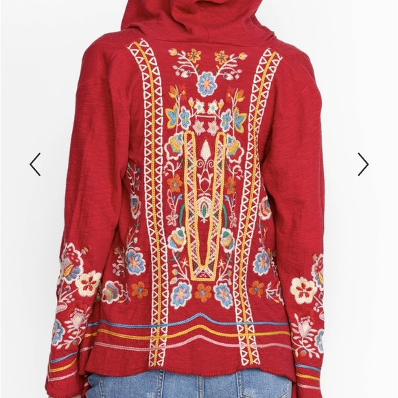 Johnny Was Red Embroidered Sweater - Picture 2 of 6